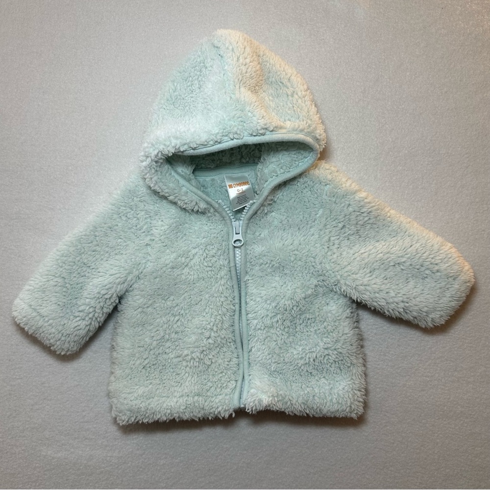 Carter's Baby Boy Outfit Bundle 3M Blue Animal Theme Hoodie Zip Up 4 Piece - Picture 6 of 9